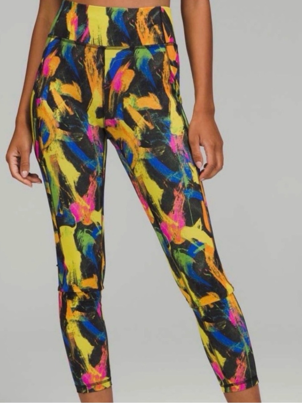 lululemon athletica Neon Paint-Brush Print Leggings 25”